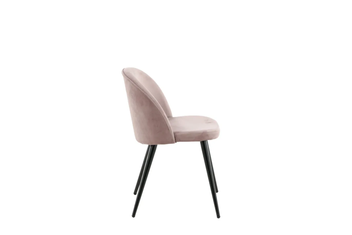 Fjôrd Eetkamerstoel Velvet Dusty Roze/Zwart