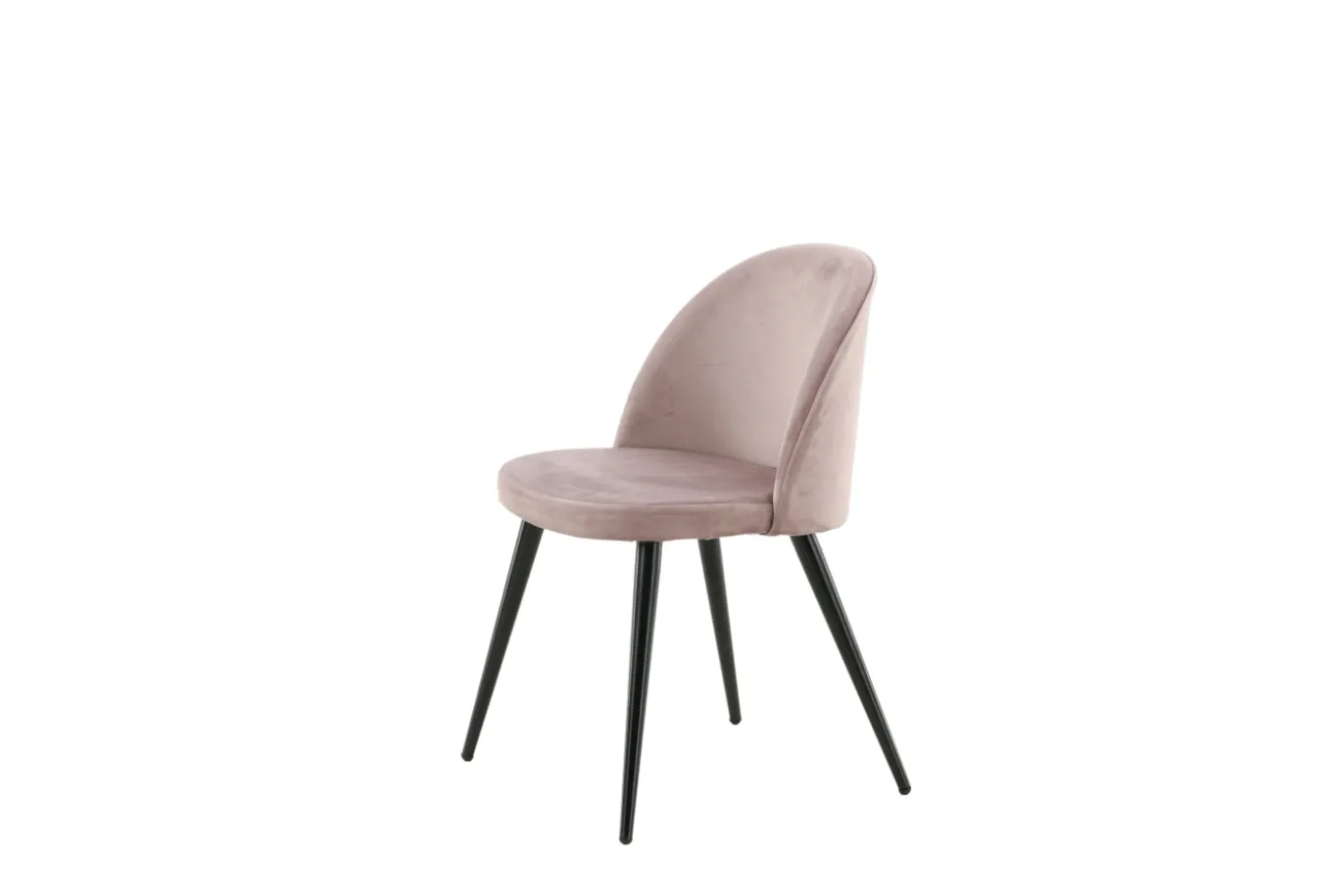 Fjôrd Eetkamerstoel Velvet Dusty Roze/Zwart