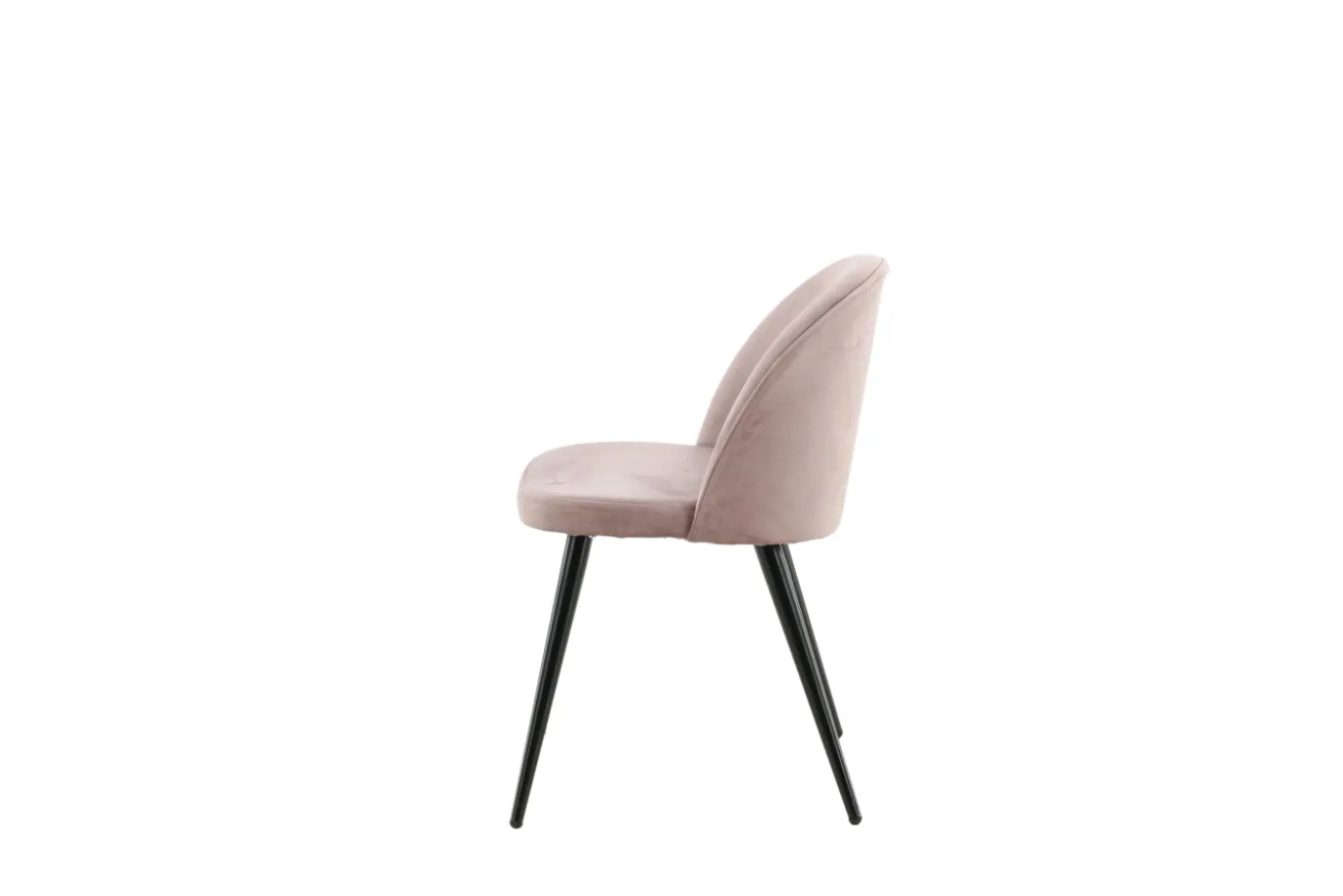 Fjôrd Eetkamerstoel Velvet Dusty Roze/Zwart