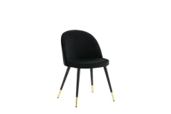 Fjôrd Eetkamerstoel Velvet Goud/Zwart