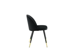Fjôrd Eetkamerstoel Velvet Goud/Zwart