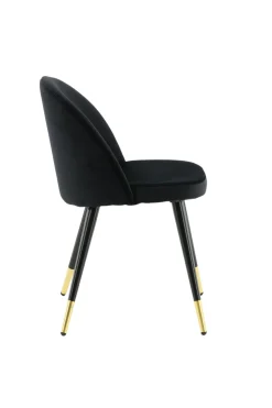Fjôrd Eetkamerstoel Velvet Goud/Zwart