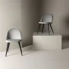 Fjôrd Eetkamerstoel Velvet Grijs/Zwart