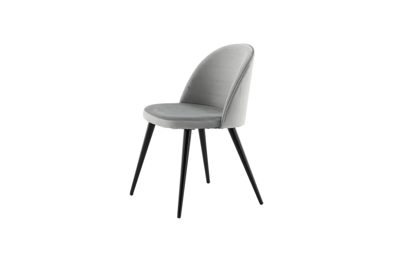 Fjôrd Eetkamerstoel Velvet Grijs/Zwart