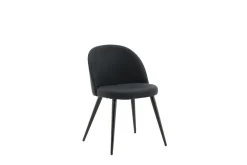 Fjôrd Eetkamerstoel Velvet Zwart Stof