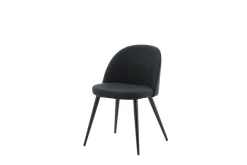 Fjôrd Eetkamerstoel Velvet Zwart Stof