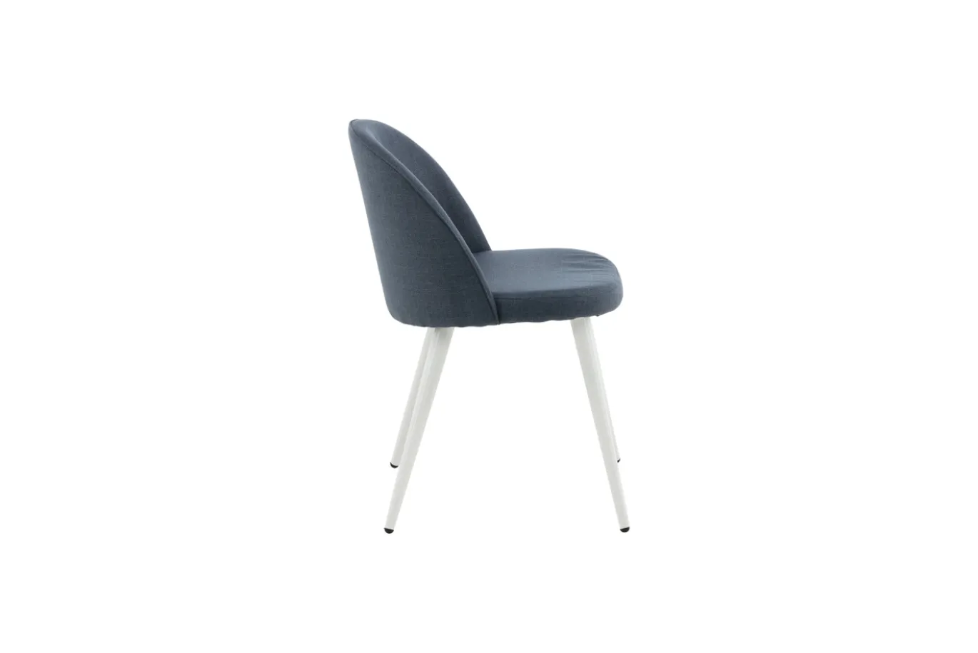 Fjôrd Eetkamerstoel Wit/Blauw Stof