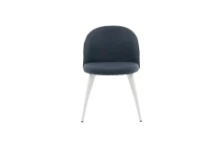 Fjôrd Eetkamerstoel Wit/Blauw Stof