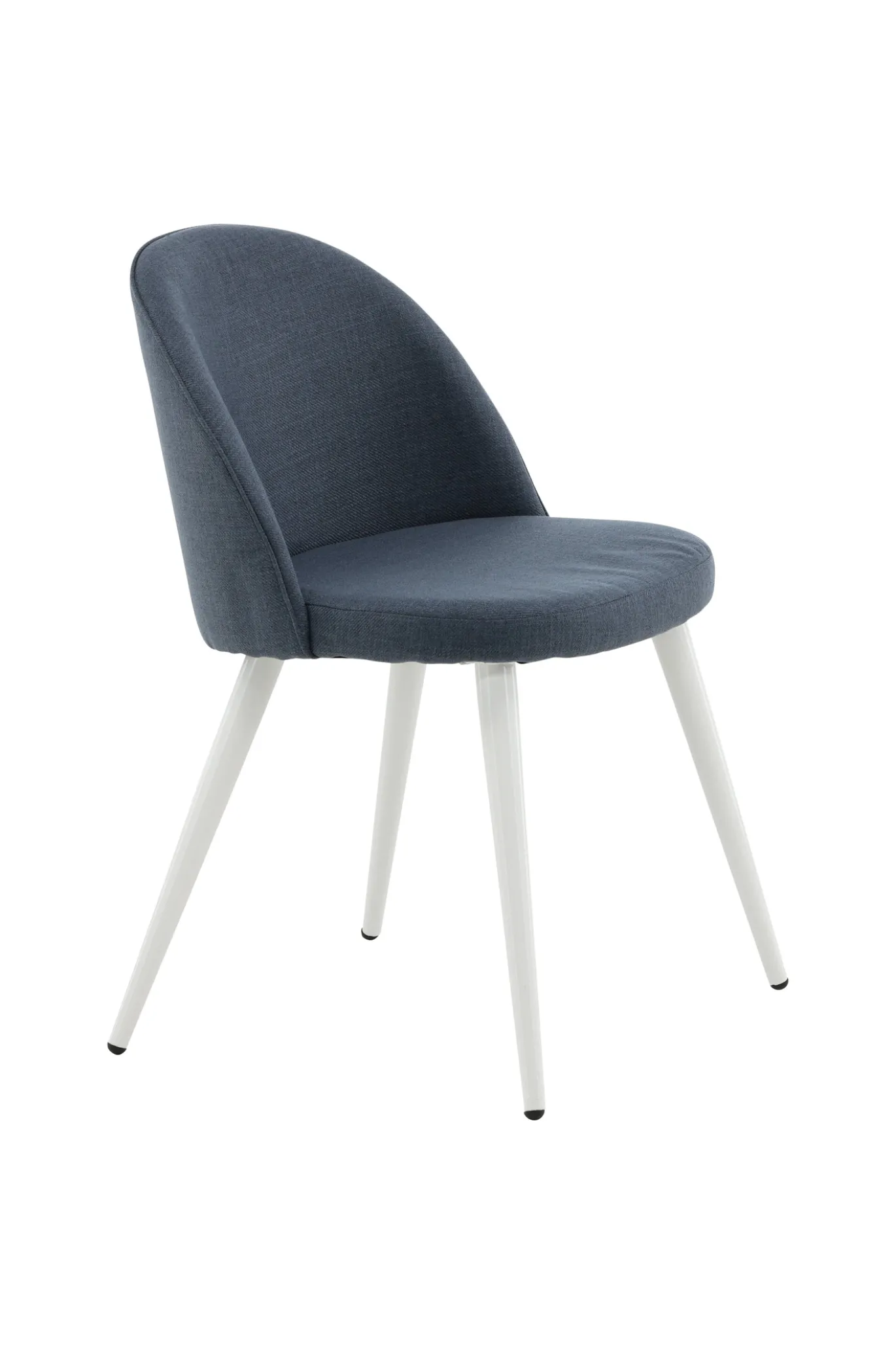 Fjôrd Eetkamerstoel Wit/Blauw Stof