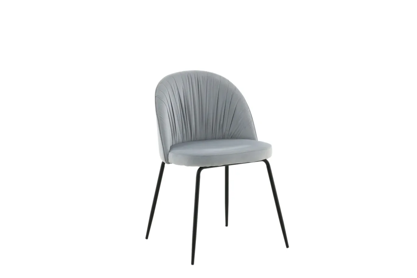 Fjôrd Eetkamerstoel Wrinkles Grijs Velvet