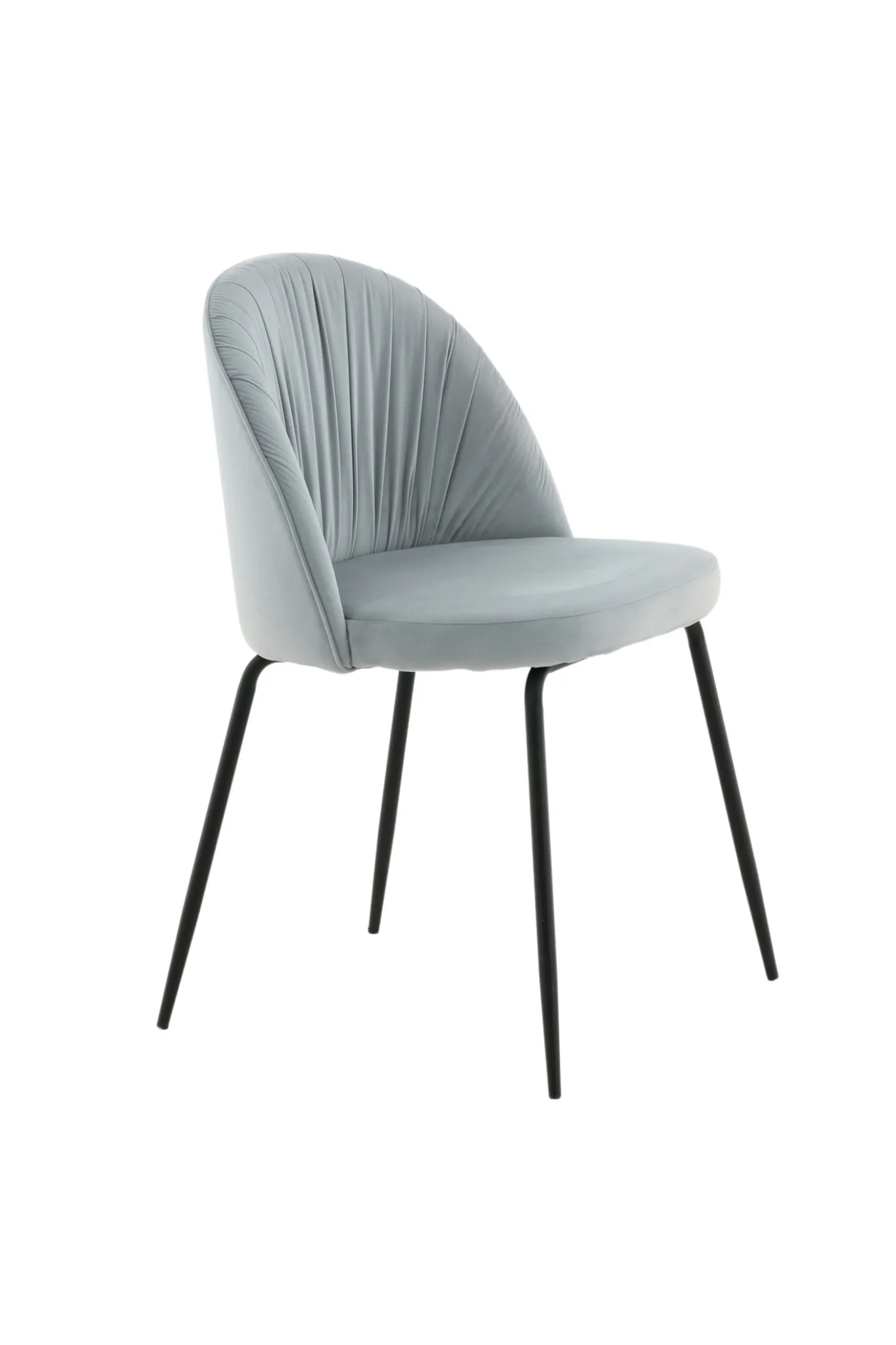 Fjôrd Eetkamerstoel Wrinkles Grijs Velvet