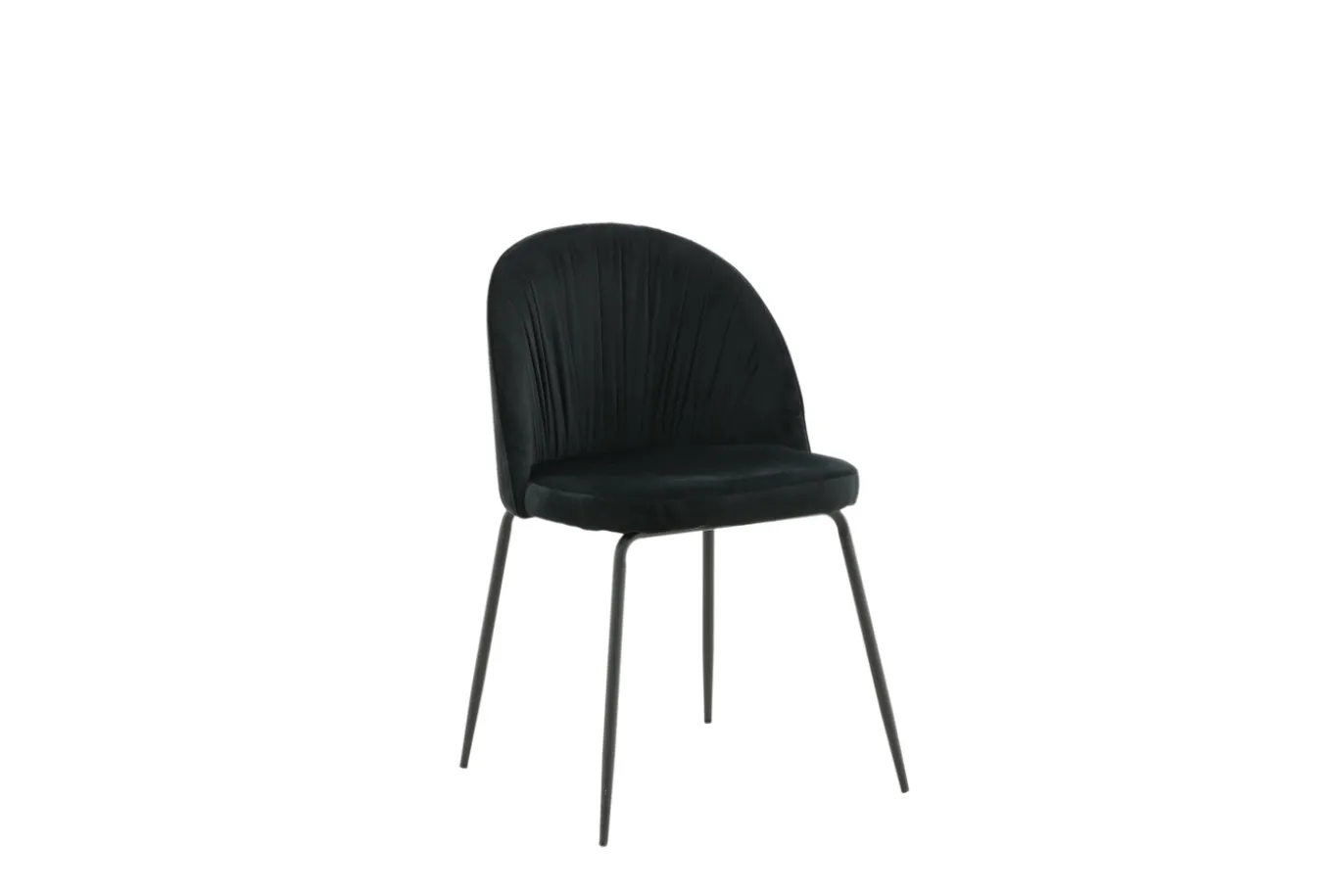 Fjôrd Eetkamerstoel Wrinkles Zwart Velvet
