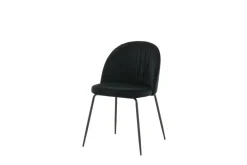 Fjôrd Eetkamerstoel Wrinkles Zwart Velvet