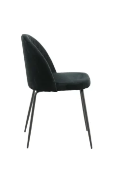 Fjôrd Eetkamerstoel Wrinkles Zwart Velvet