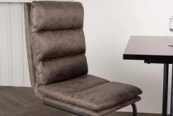 Fjôrd Eetkamerstoel Zizo Zwart/Bruin Microfiber Stof