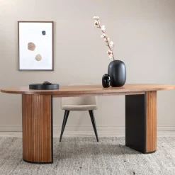Fjôrd Eettafel Bianca Ovaal Bruin 200cm