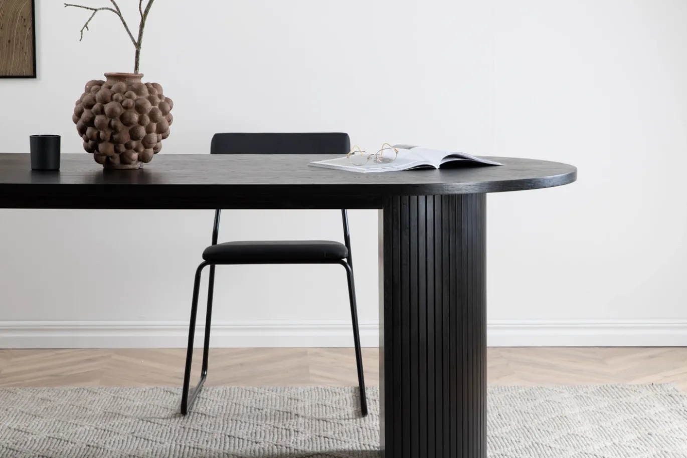 Fjôrd Eettafel Bianca Ovaal Zwart 200cm