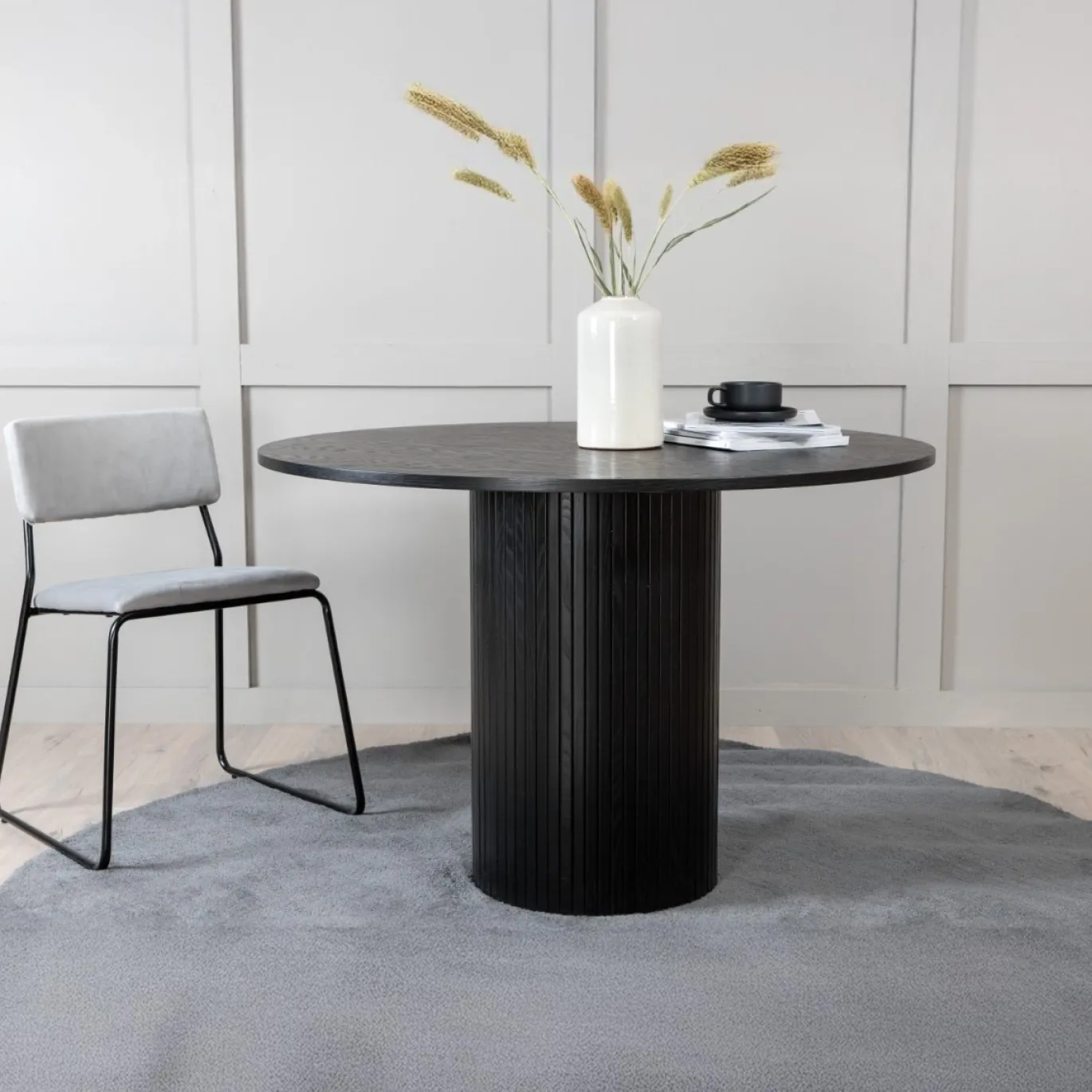 Fjôrd Eettafel Bianca Rond Zwart 110cm