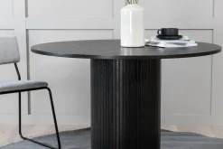 Fjôrd Eettafel Bianca Rond Zwart 110cm