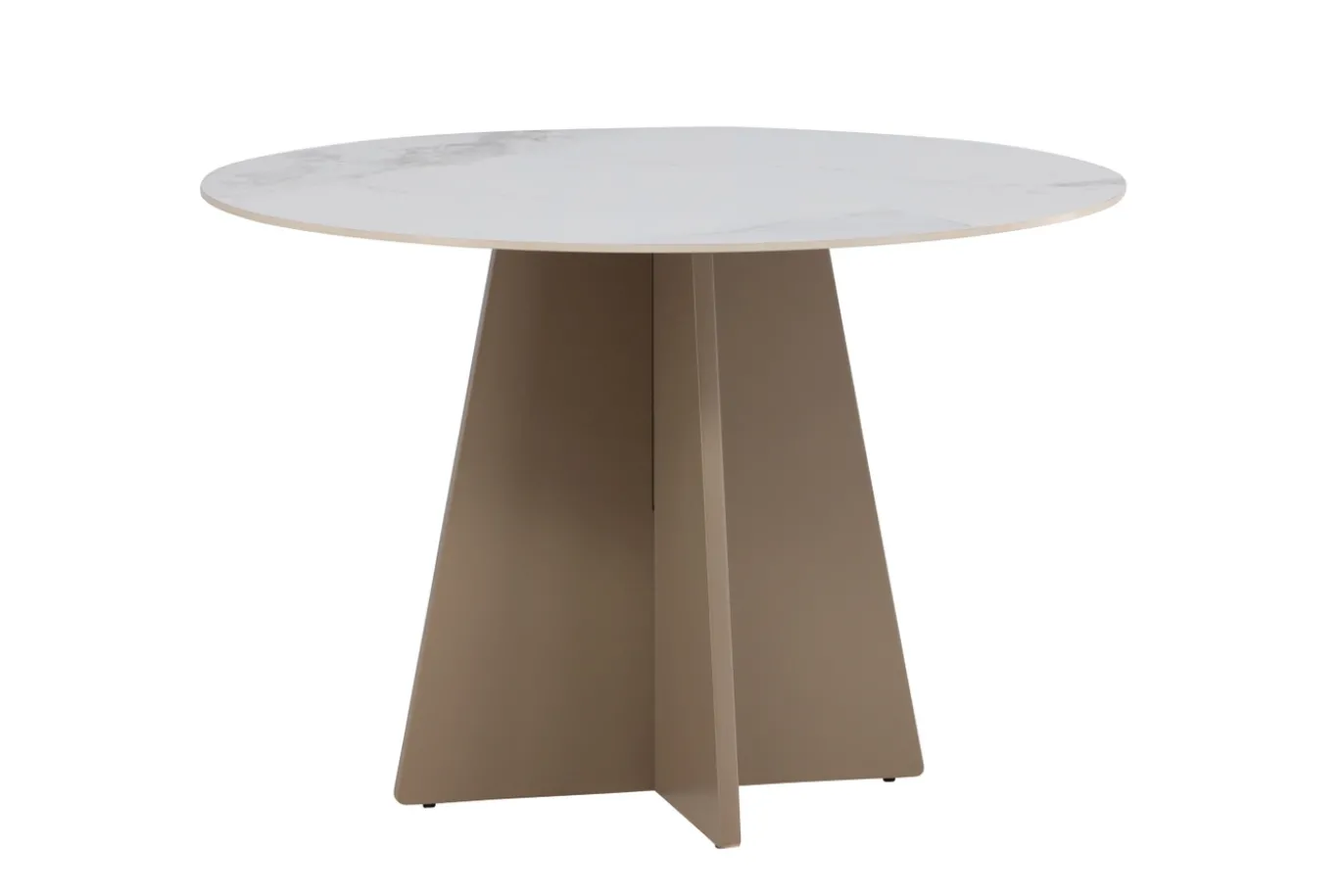 Fjôrd Eettafel Bootcut Rond Beige ⌀110cm