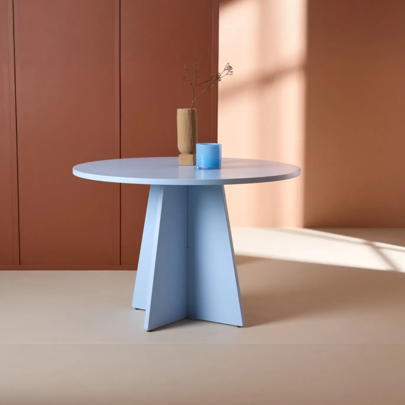 Fjôrd Eettafel Bootcut Rond Blauw ⌀110cm