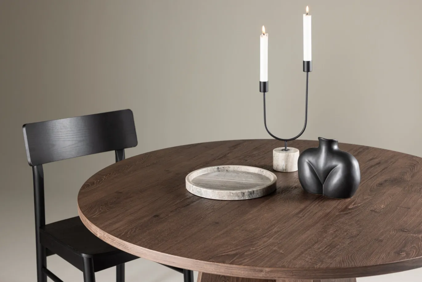 Fjôrd Eettafel Bootcut Rond Bruin 110cm