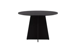 Fjôrd Eettafel Bootcut Rond Zwart 110cm