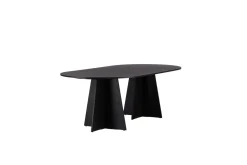 Fjôrd Eettafel Bootcut Zwart Ovaal 230cm