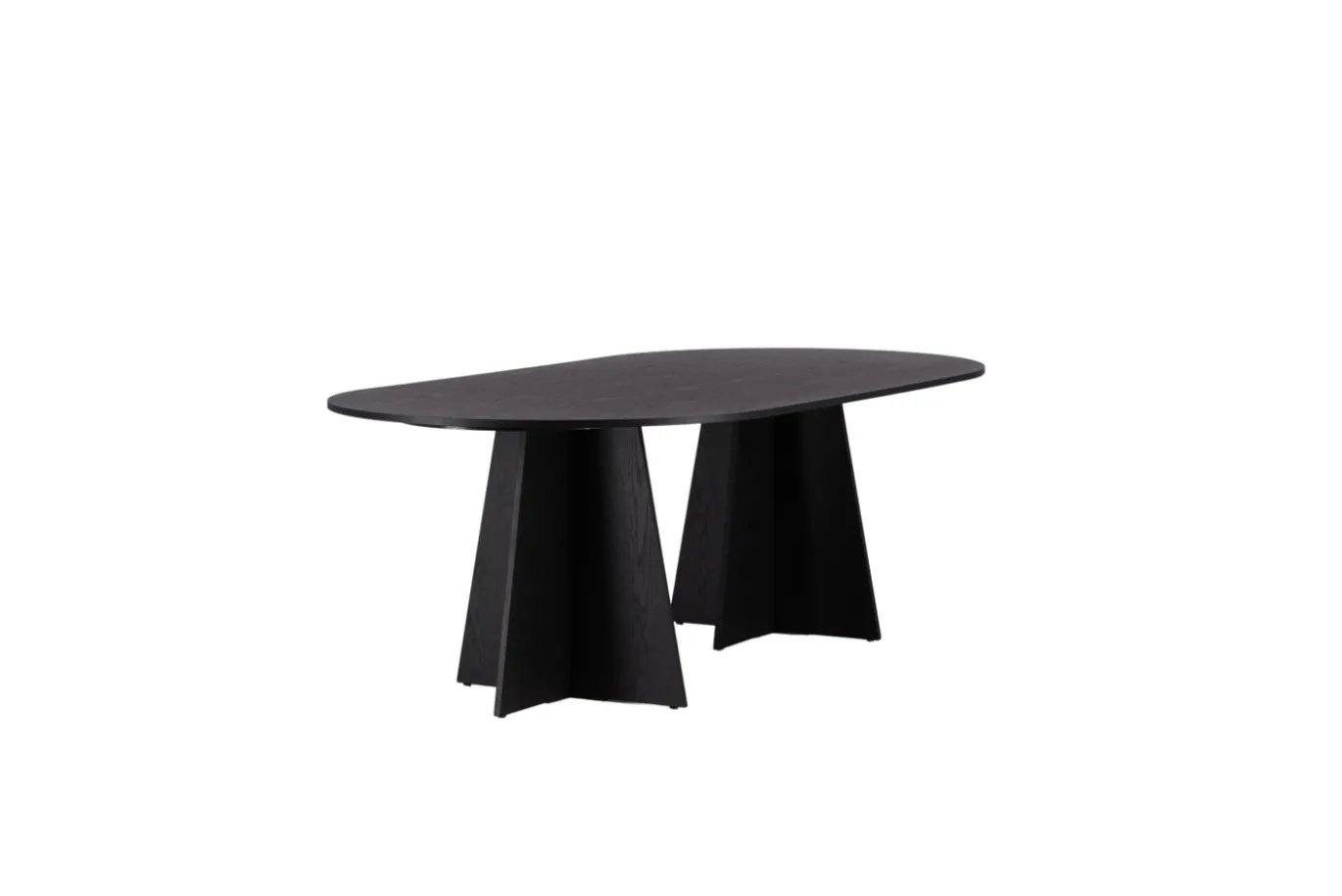 Fjôrd Eettafel Bootcut Zwart Ovaal 230cm