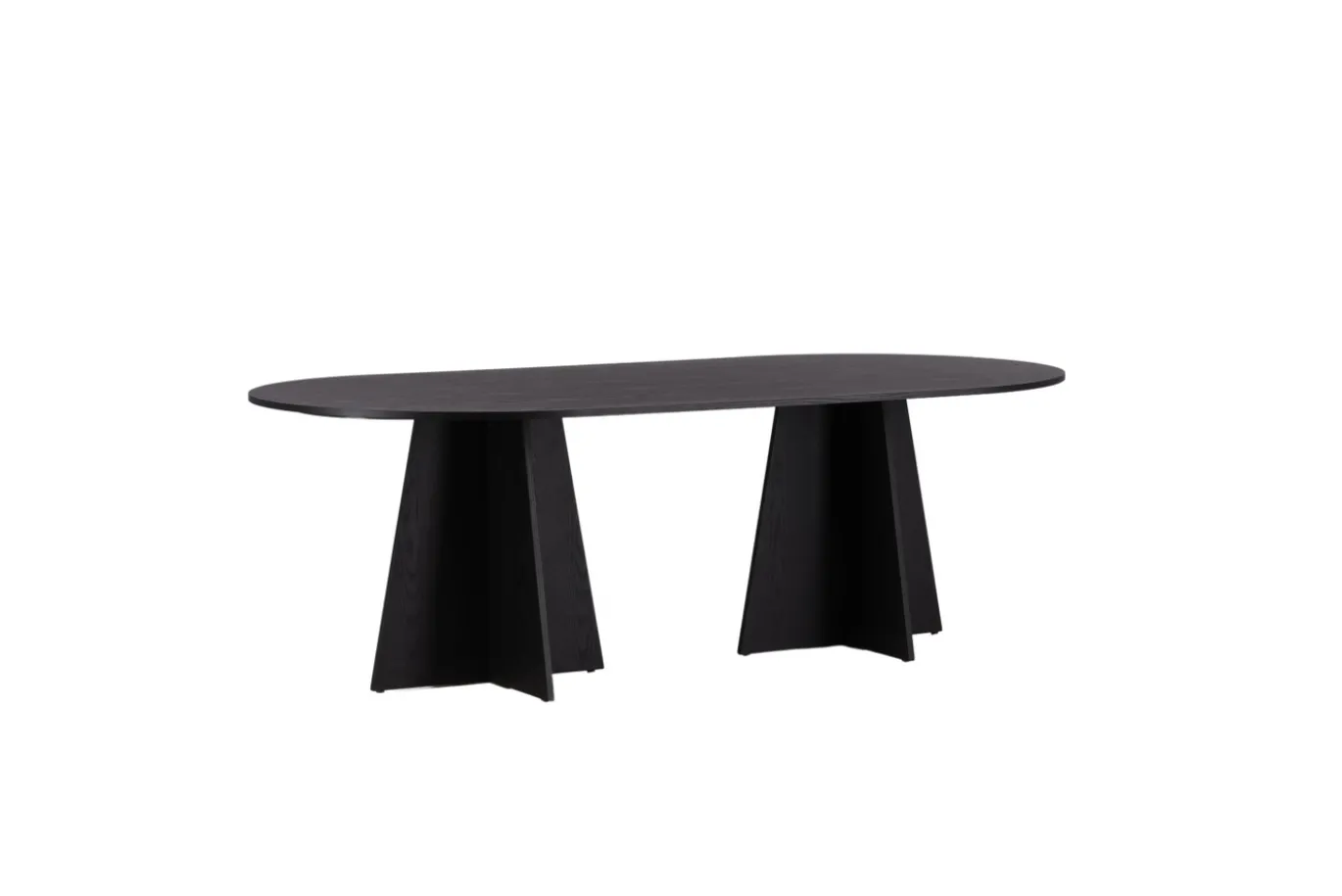 Fjôrd Eettafel Bootcut Zwart Ovaal 230cm