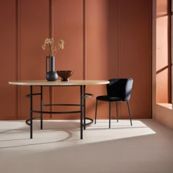 Fjôrd Eettafel Copenhagen Rond Whitewash/Zwart ⌀140cm