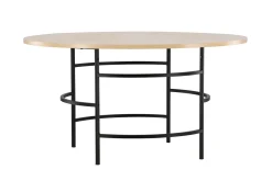 Fjôrd Eettafel Copenhagen Rond Whitewash/Zwart ⌀140cm