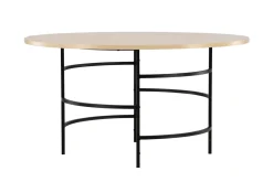 Fjôrd Eettafel Copenhagen Rond Whitewash/Zwart ⌀140cm