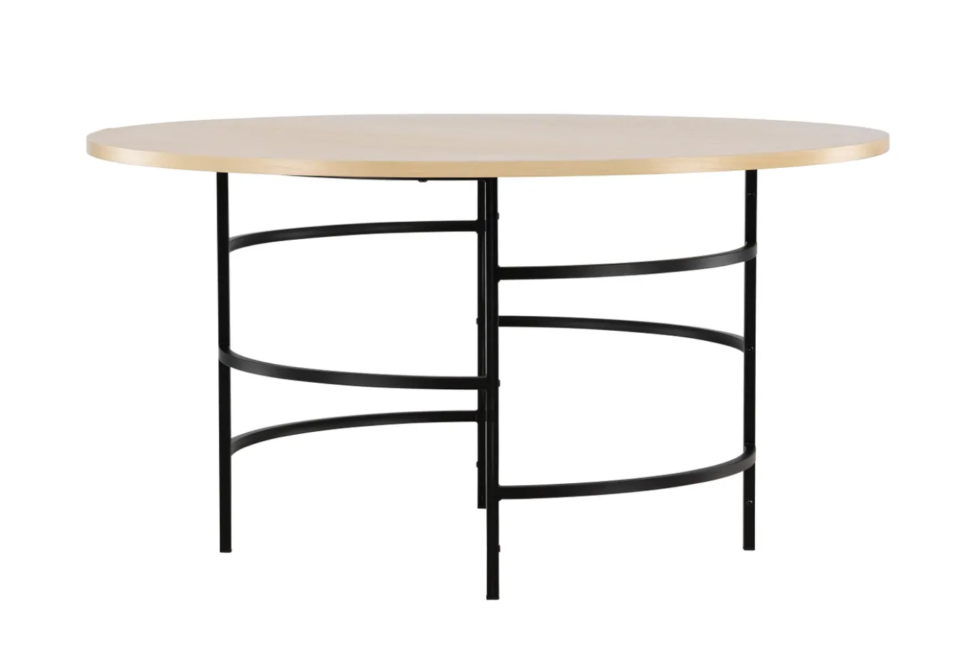 Fjôrd Eettafel Copenhagen Rond Whitewash/Zwart ⌀140cm