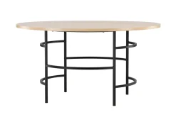 Fjôrd Eettafel Copenhagen Rond Whitewash/Zwart ⌀140cm