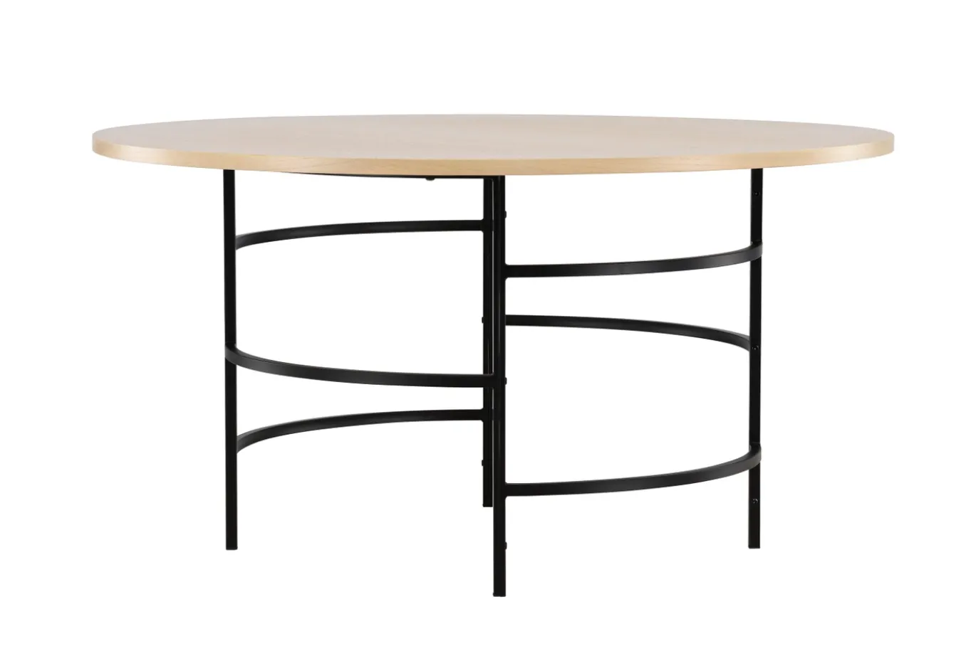 Fjôrd Eettafel Copenhagen Rond Whitewash/Zwart ⌀140cm