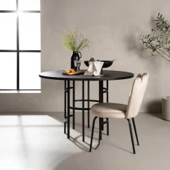 Fjôrd Eettafel Copenhagen Rond Zwart Fineer 110cm