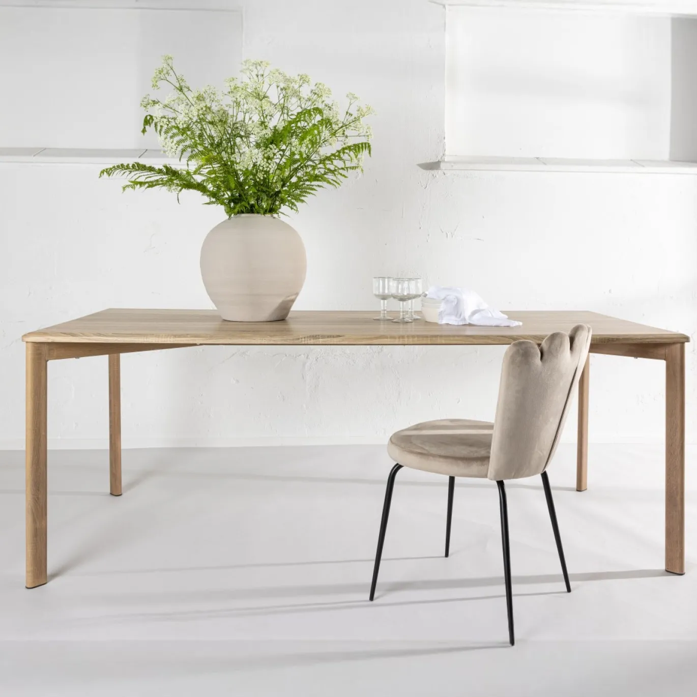 Fjôrd Eettafel Damon 200x75 Whitewash Mdf Met Fineer