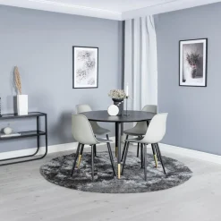 Fjôrd Eettafel Dipp Zwart 115cm Met Gouden Poot