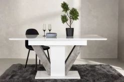 Fjôrd Eettafel Disa 120/160x80 Wit/Grijs