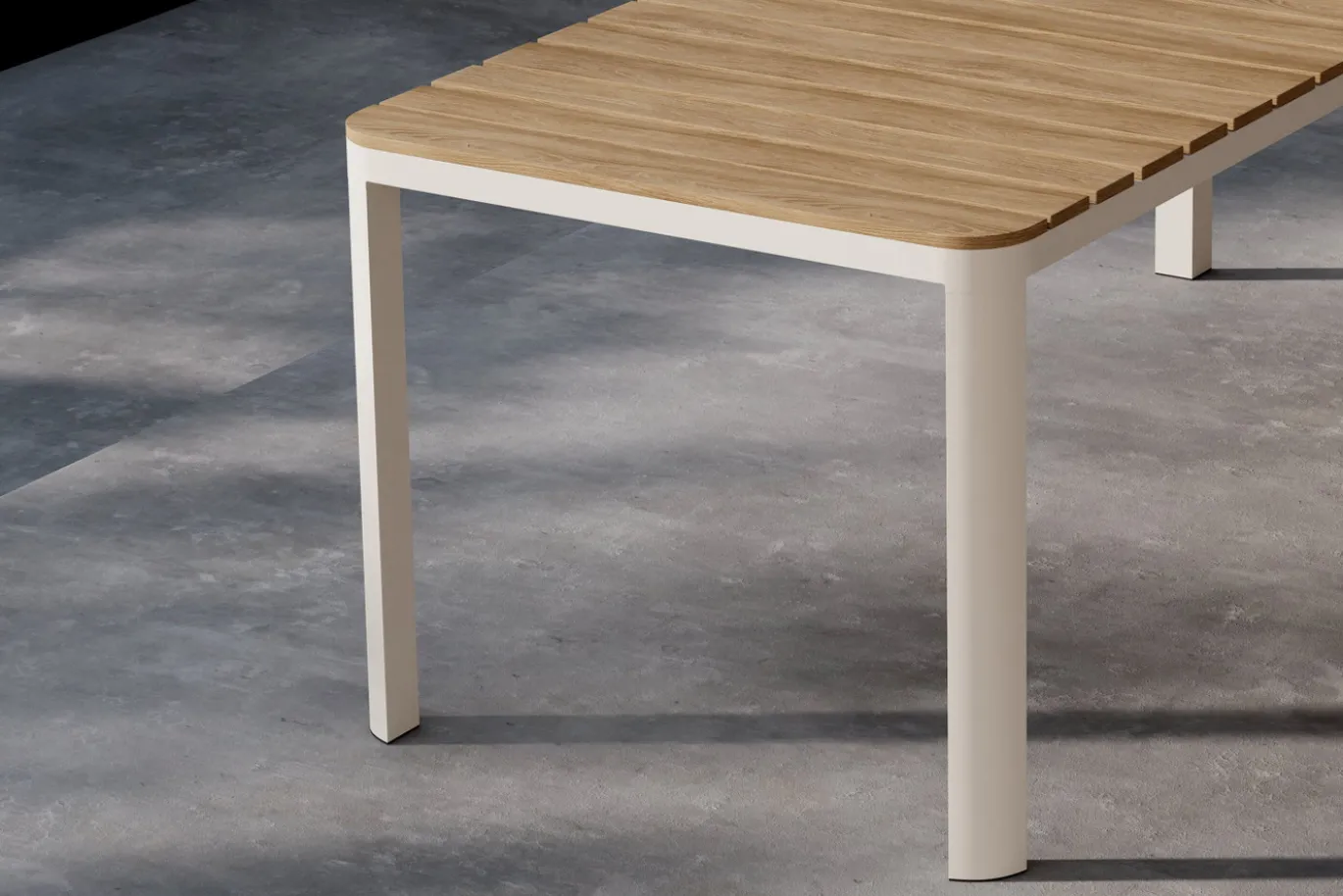 Fjôrd Eettafel Etna Aluminium Beige 210x90cm