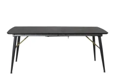 Fjôrd Eettafel Gold 180/220x85x76cm Zwart