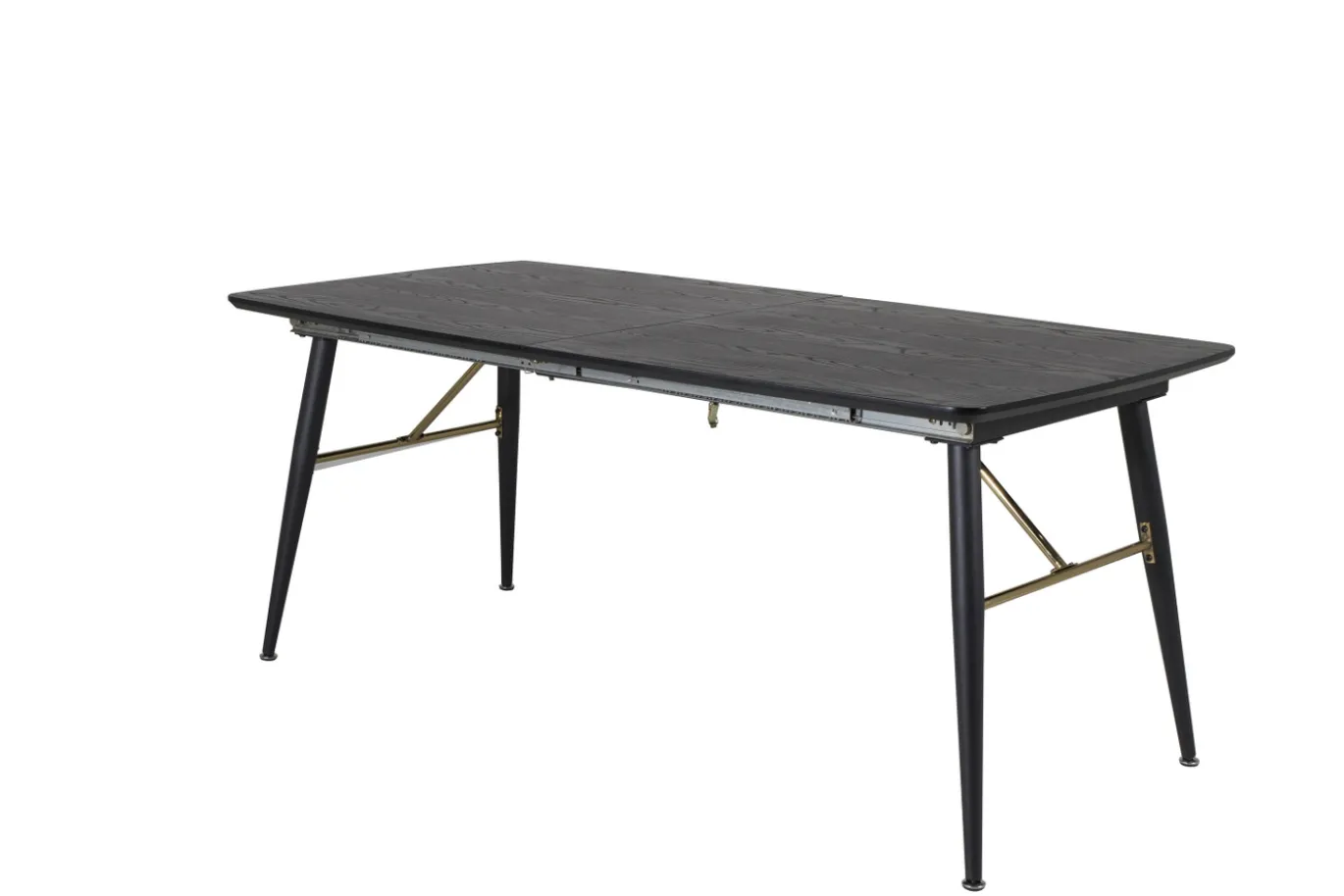 Fjôrd Eettafel Gold 180/220x85x76cm Zwart