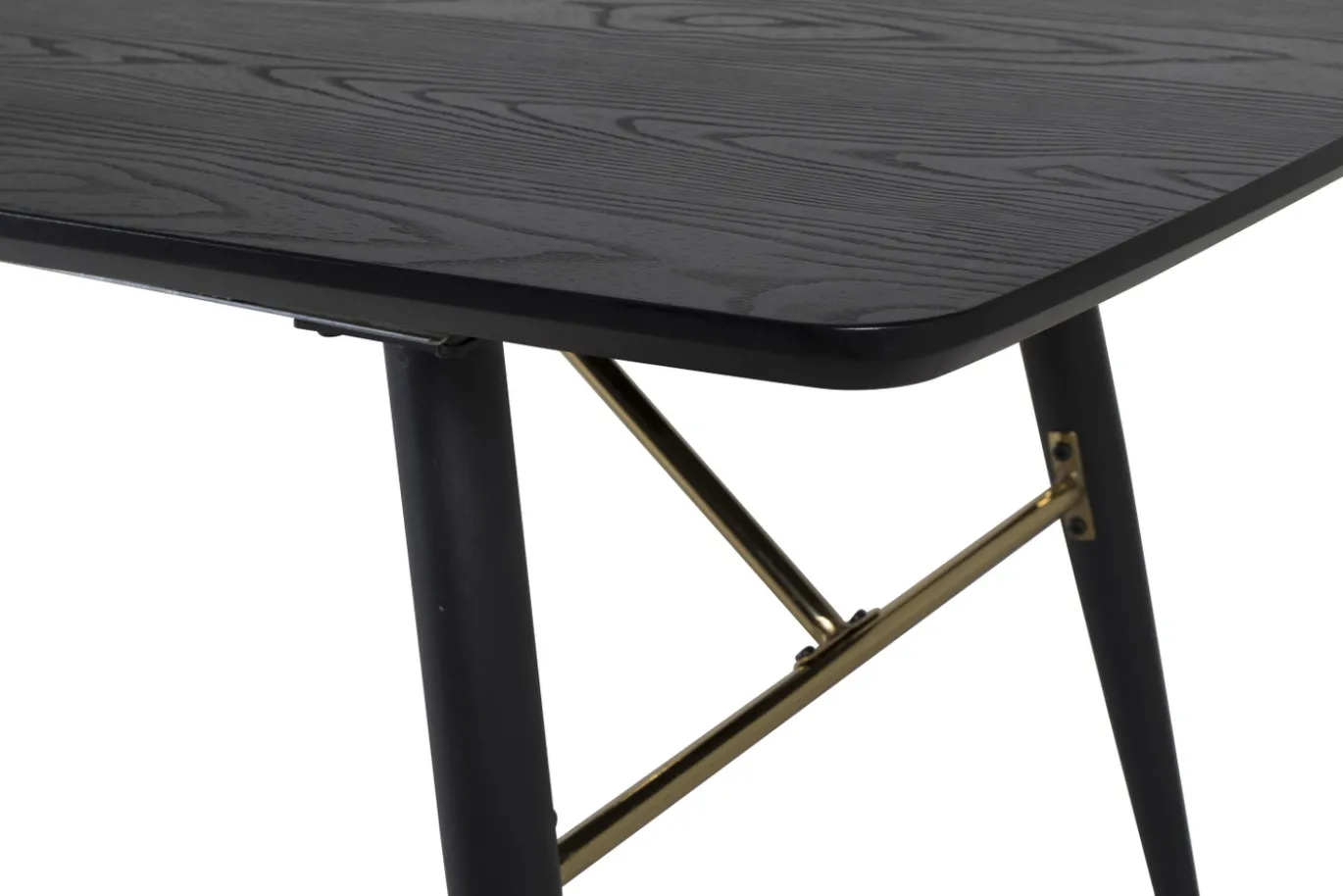Fjôrd Eettafel Gold 180/220x85x76cm Zwart