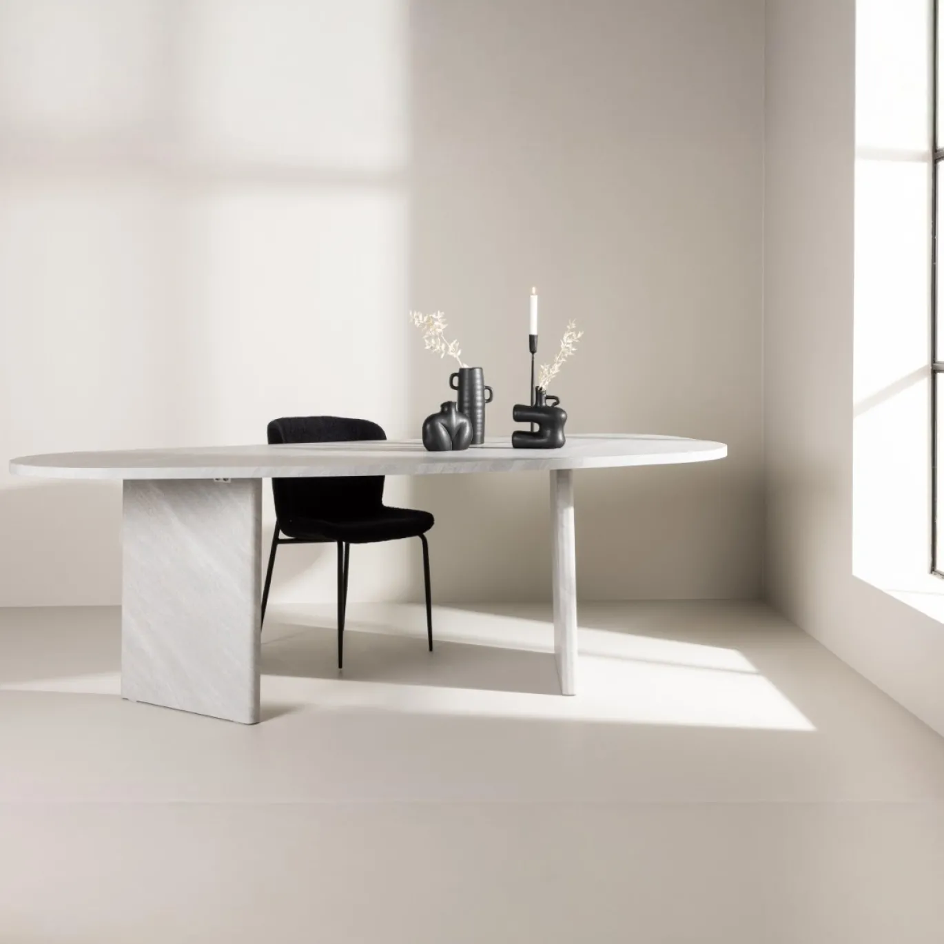 Fjôrd Eettafel Grönvik 220x100cm Wit Betonlook