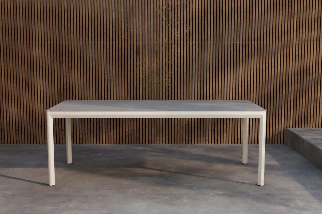 Fjôrd Eettafel Lino Aluminium Beige 220x100cm