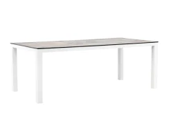 Fjôrd Eettafel Llama 205x100cm Wit Alu Grijs Hpl
