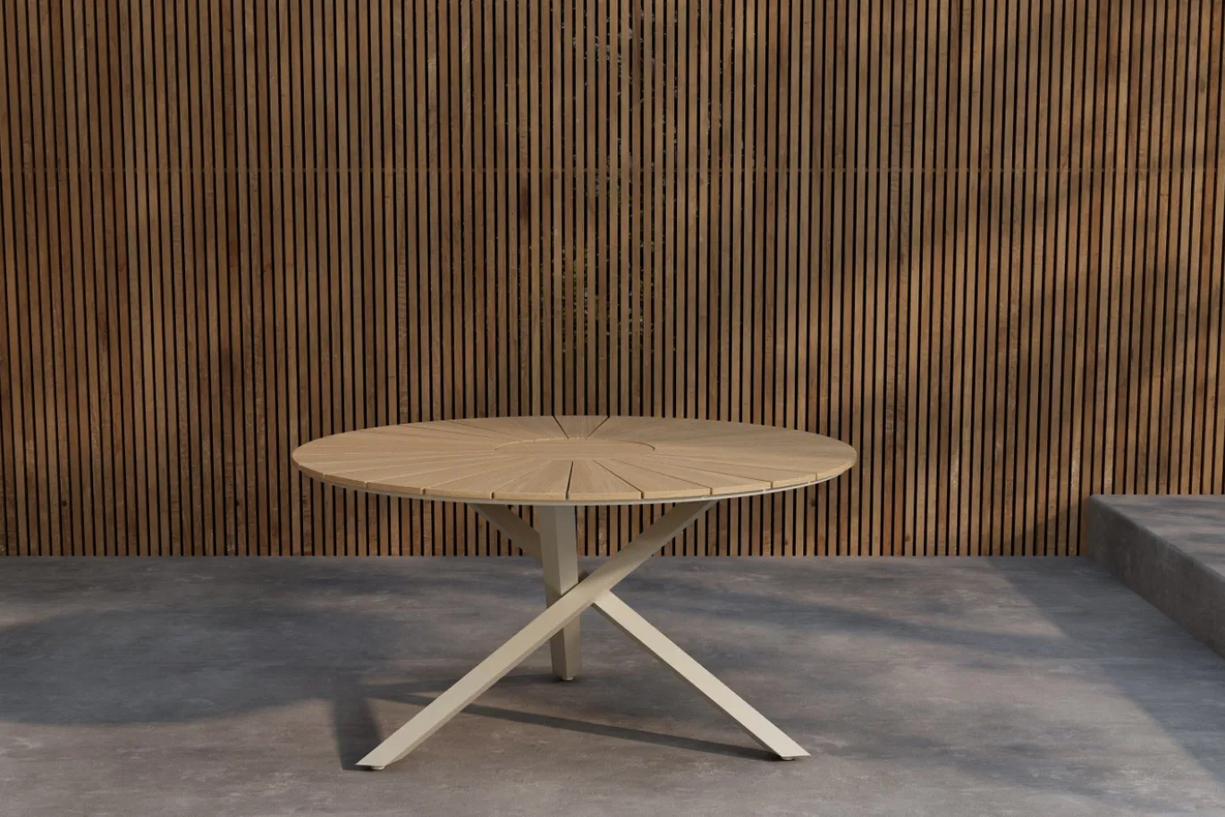 Fjôrd Eettafel Mexico Teak Naturel ø140cm