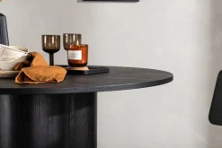 Fjôrd Eettafel Olivia Ø110cm Zwart Fineer