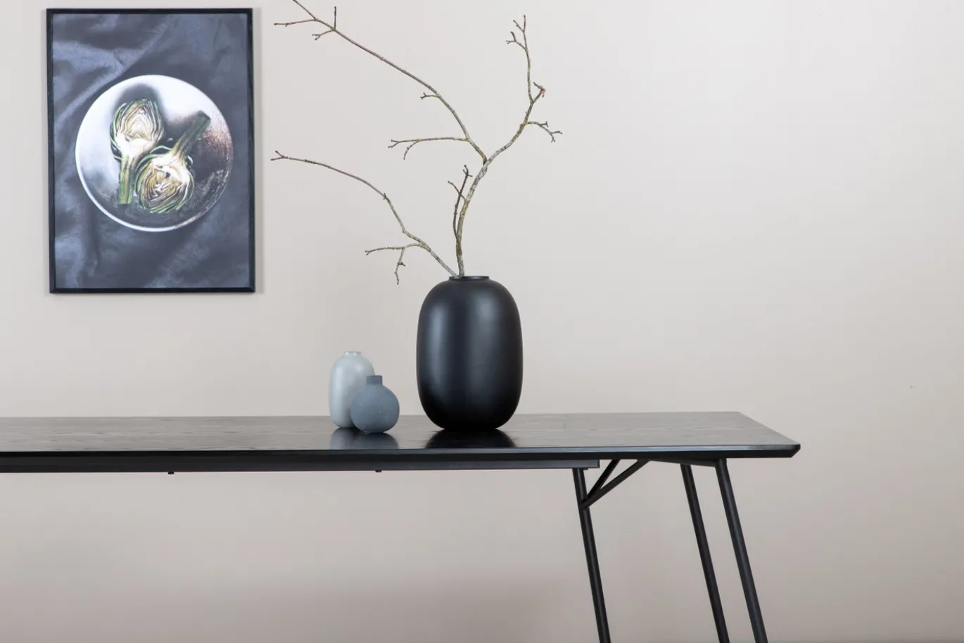Fjôrd Eettafel Petra Zwart Fineer 75x190x90cm